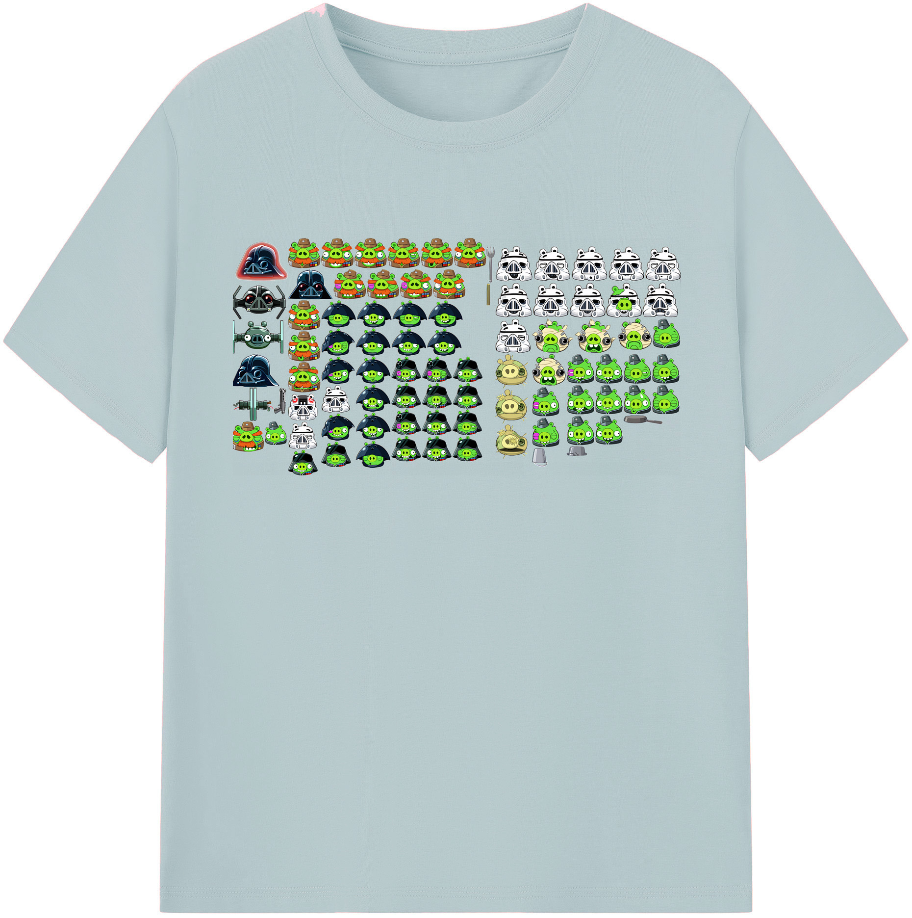 （画像用） Angry Birds アングリーバード 綿100％半袖Tシャツ（フロントプリント）